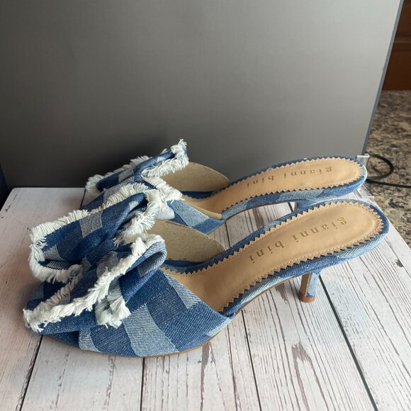 GIANNI BINI WENDELL RAFFIA BOW DRESS SLIDE (11) - Picture 7 of 12